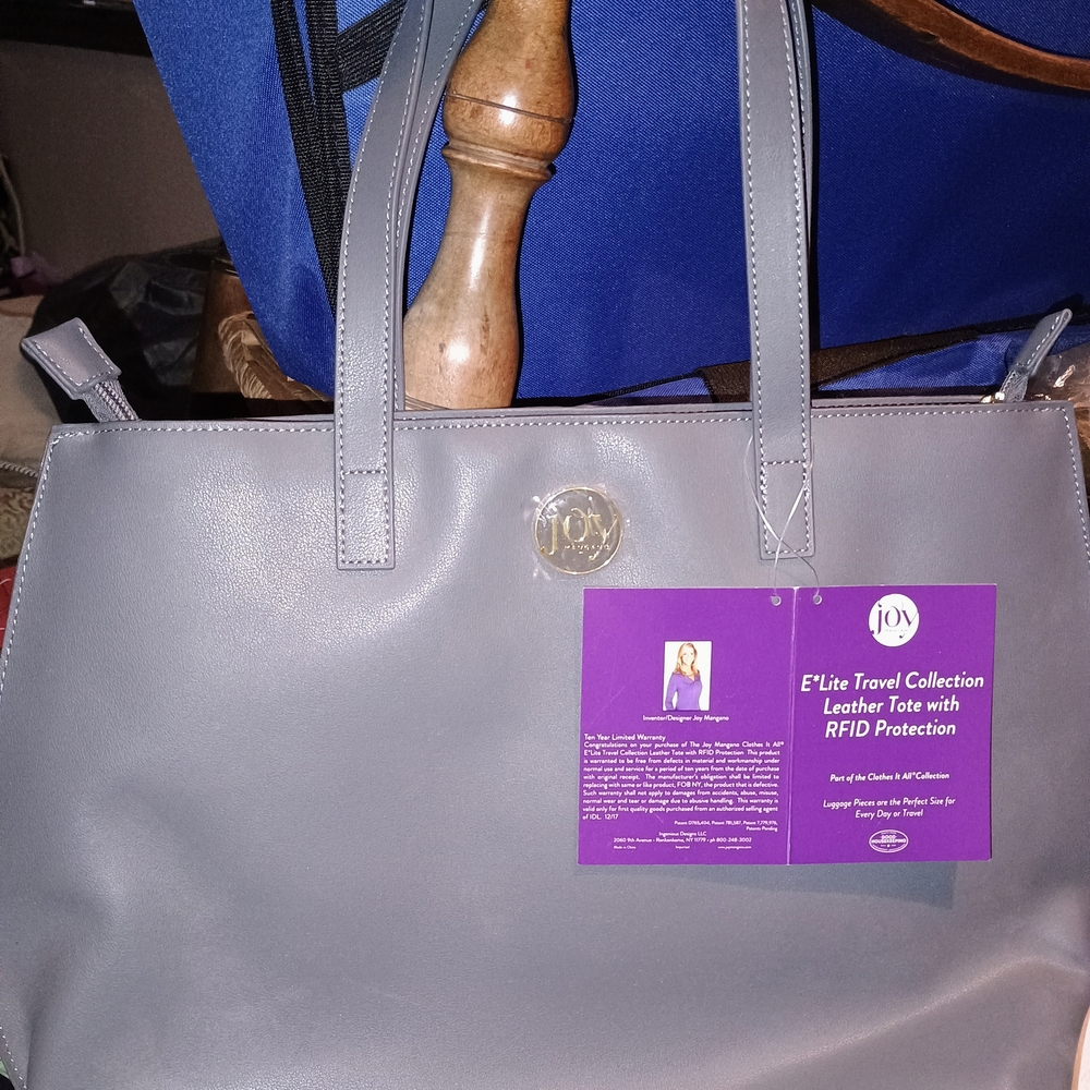 Joy Mangano E'lite Travel Leather Tote